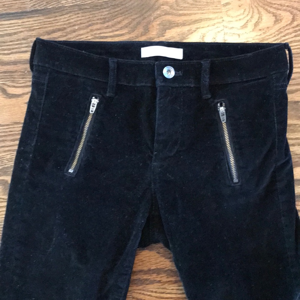 Black corduroy Banana Republic cropped pants